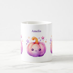 Pastel Pompoen met Sterren Zachte Droomstemming Koffiemok