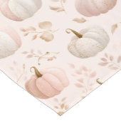 Pastel Pompoen Monogram – Gepersonaliseerde Initia Korte Tafelloper (Hoek)