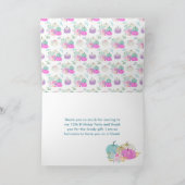 Pastel Pompoenen Bloemen Verjaardagsfeest Bedankkaart (Binnen)