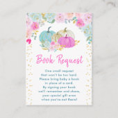 Pastel Pompoenen Bloemenboek Verzoek Informatiekaartje (Voorkant)