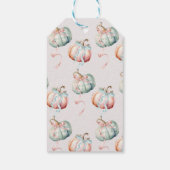 Pastel Pompoenen en Bogen Gift Label Dank u Labels Cadeaulabel (Achterkant)