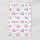 Pastel Pompoenen Floral Display Baby shower Informatiekaartje (Achterkant)