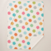 Pastel Pompoms Sherpa Blanket Deken (Voorkant)