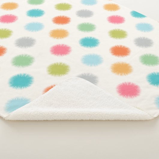 Pastel Pompoms Sherpa Blanket Deken (3/4)