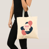 Pastel Poodle Moeder Custom Naam Boodschappentas Tote Bag (Voorkant (product))