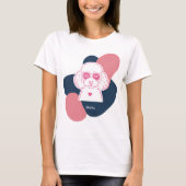 Pastel Poodle Moeder Custom Naam T‑Shirt T-shirt (Voorkant)