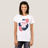 Pastel Poodle Moeder Custom Naam T‑Shirt T-shirt (Voorkant volledig)
