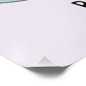 Pastel Poodle Puppy Dog with Books Glossy Poster (Hoek)