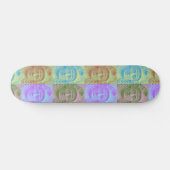 Pastel Pop Art Deco Stone Head skateboard Decaan (Horizontaal)
