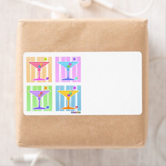 PASTEL POP ART MARTINIS ETIKET (Insitu)