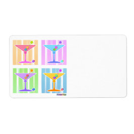 PASTEL POP ART MARTINIS ETIKET