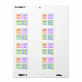 PASTEL POP ART MARTINIS ETIKET (Full Sheet)