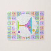 PASTEL POP ART MARTINIS LEGPUZZEL (Horizontaal)