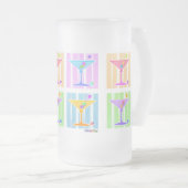 PASTEL POP ART MARTINIS MATGLAS BIERPUL (Voorkant rechts)