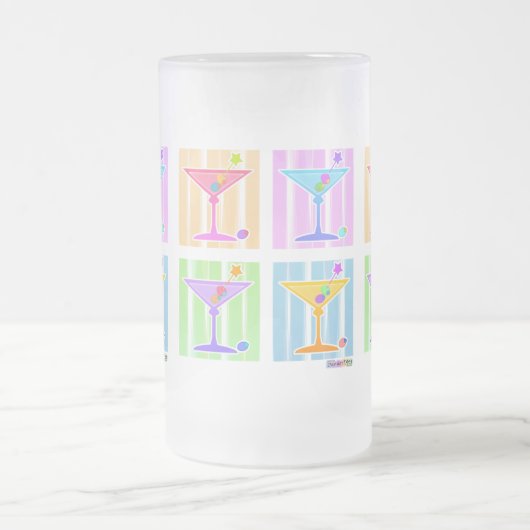 PASTEL POP ART MARTINIS MATGLAS BIERPUL (Center)