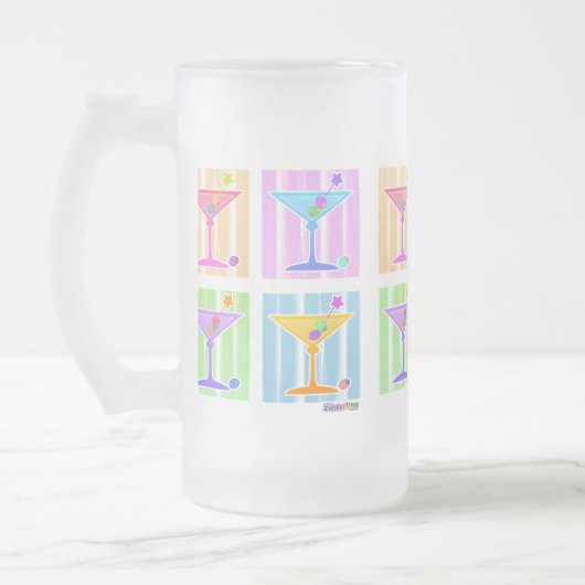 PASTEL POP ART MARTINIS MATGLAS BIERPUL (Links)