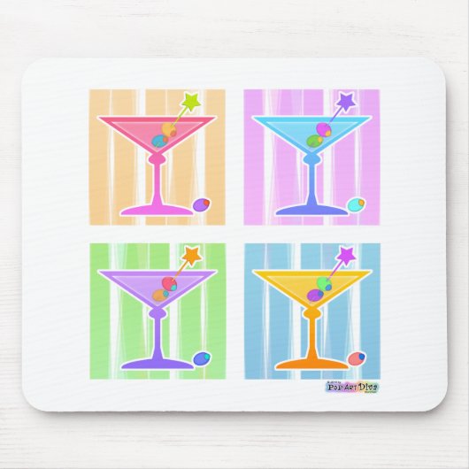 PASTEL POP ART MARTINIS MUISMAT (Voorkant)