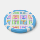 PASTEL POP ART MARTINIS POKERCHIPS (Enkel)