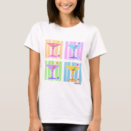 PASTEL POP ART MARTINIS T-SHIRT