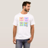 PASTEL POP ART MARTINIS T-SHIRT (Voorkant volledig)