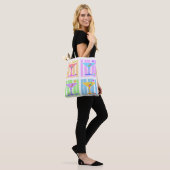 PASTEL POP ART MARTINIS TOTE BAG (Op model)