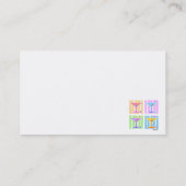 PASTEL POP ART MARTINIS VISITEKAARTJE (Achterkant)