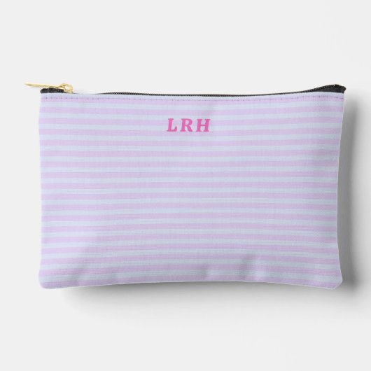 Pastel Pop Streep Vintage Kleine Initialen Monogra Etui (Voorkant)