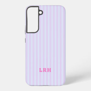 Pastel Pop Streep Vintage Kleine Initialen Monogra Samsung Galaxy Hoesje