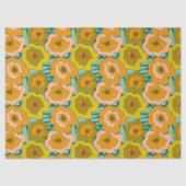 Pastel Poppies Tissue Wrapping Paper Tissuepapier (Voorkant)