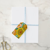 Pastel Poppies Wrapping Cadeaulabel (Met Touw)