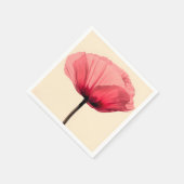 Pastel Poppy Bloom Minimalisme Servet (Hoek)