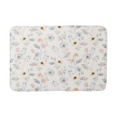Pastel Poppy Floral Garden Pattern Badmat (Voorkant)