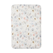 Pastel Poppy Floral Garden Pattern Badmat (Voorkant Verticaal)