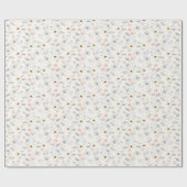 Pastel Poppy Floral Garden Pattern Cadeaupapier (Vlak)