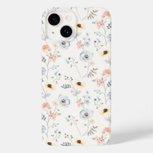 Pastel Poppy Floral Garden Pattern Case-Mate iPhone Case (Achterkant)