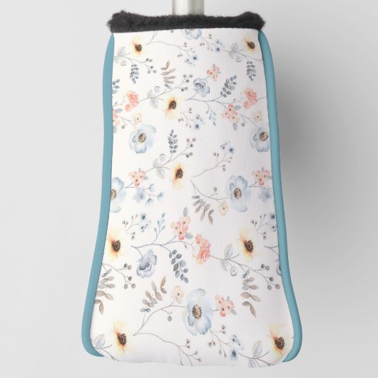 Pastel Poppy Floral Garden Pattern Golfheadcover (Draai 90)