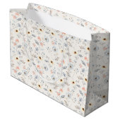 Pastel Poppy Floral Garden Pattern Groot Cadeauzakje (Achterkant Gekanteld)