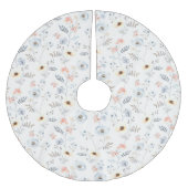 Pastel Poppy Floral Garden Pattern Kerstboom Rok (Voorkant)