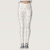 Pastel Poppy Floral Garden Pattern Leggings (Voorkant)