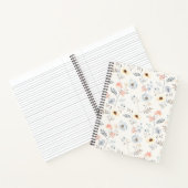 Pastel Poppy Floral Garden Pattern Notitieboek (Binnen)