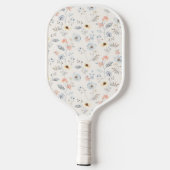 Pastel Poppy Floral Garden Pattern Pickleball Paddle (Achterkant)