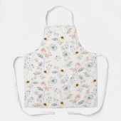 Pastel Poppy Floral Garden Pattern Schort (Voorkant)