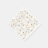 Pastel Poppy Floral Garden Pattern Servet (Hoek)