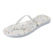 Pastel Poppy Floral Garden Pattern Teenslippers (Schuin)
