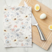 Pastel Poppy Floral Garden Pattern Theedoek (Quarter Fold)