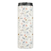 Pastel Poppy Floral Garden Pattern Thermosbeker (Achterkant)