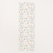 Pastel Poppy Floral Garden Pattern Yogamat (Voorkant)