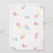 Pastel Popsicle Birthday Party Aankondiging (Achterkant)