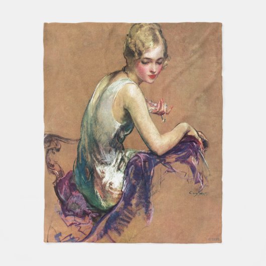 Pastel Portrait Fleece Deken (Voorkant)