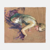 Pastel Portrait Fleece Deken (Voorkant (Horizontaal))